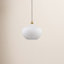 Luminaire suspendu en verre à 1 lumière à intensité variable Collina-66203351