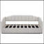 Lit de jour moderne rembourré avec rangement inférieur, taille simple, blanc