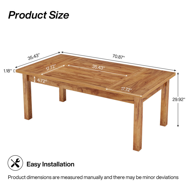 Casellas Solid Wood Base Dining Table