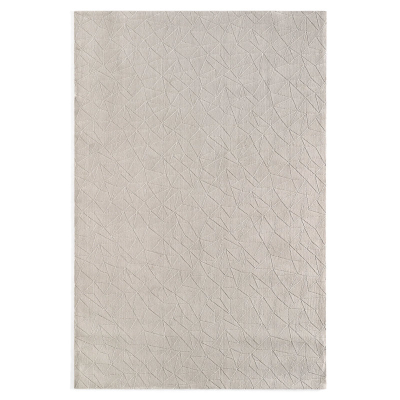 Connect Patterned Rug in Beige, Rectangle 6'6.75" x 9'10.13"