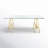 Dita Glass Top Metal Base Dining Table-593786572-593782726