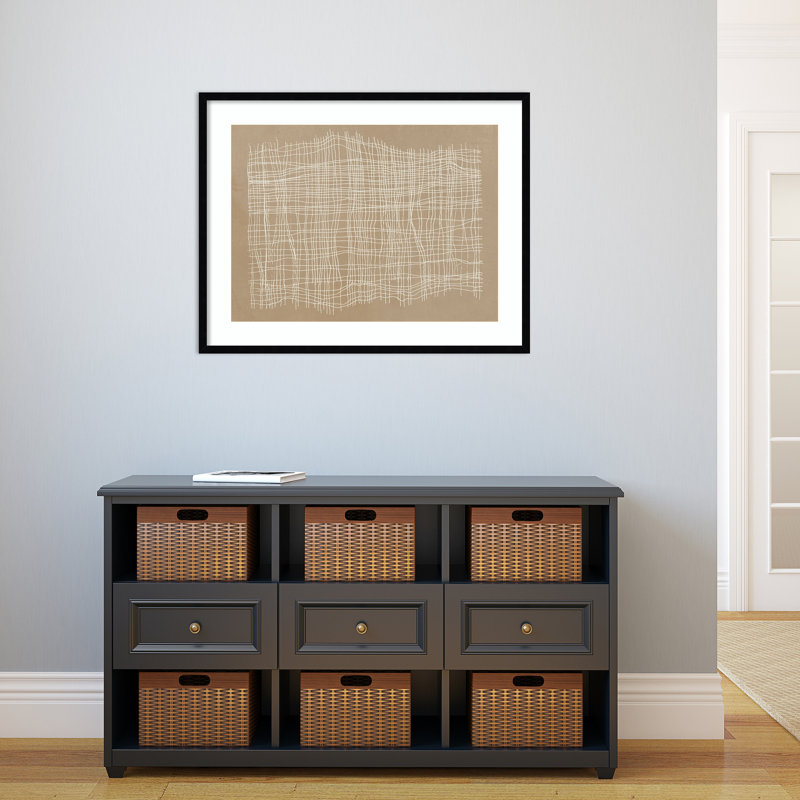 «Weave» par Tom Reeves - cadre photo, L 33 po x H 26 po, Cadre noir