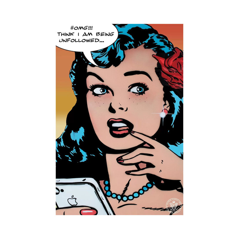 #OMG par D13ego - impression sur toile tendue, H 12 po x l 8 po x P 0,75 po