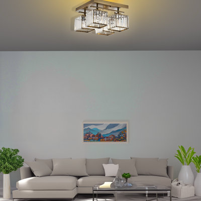 Crystal Semi Flush Mount