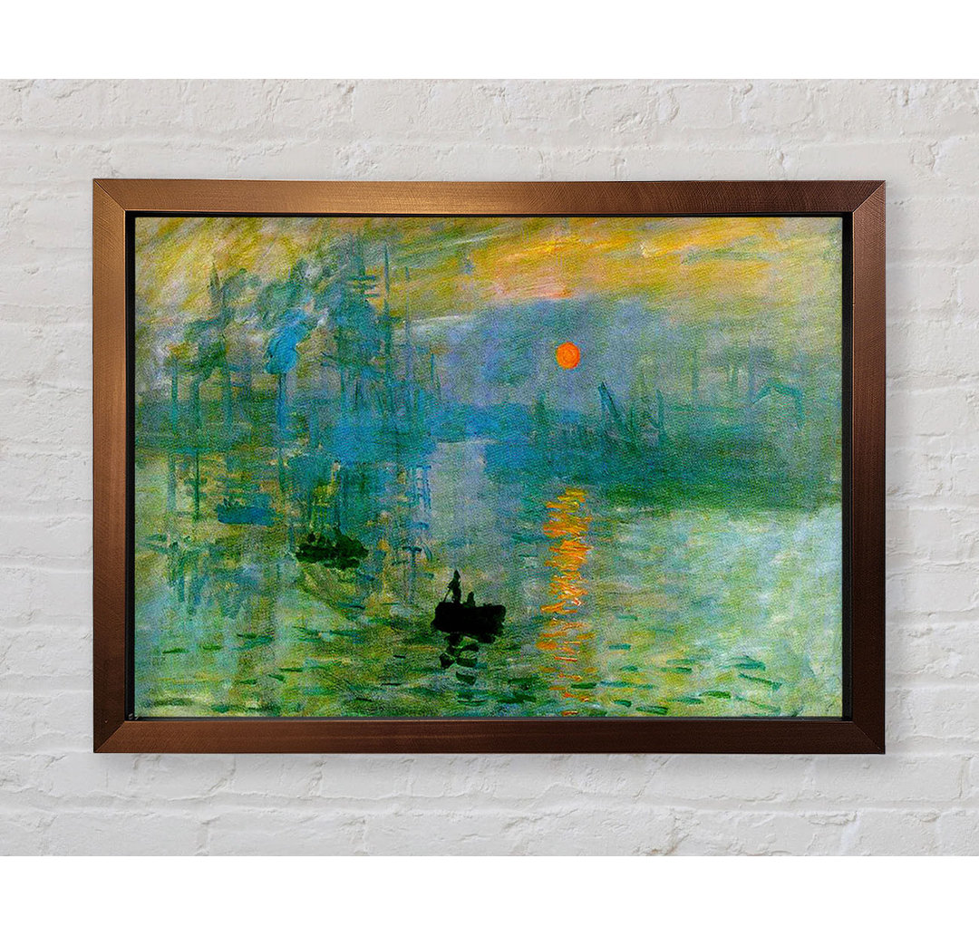 Gerahmtes Leinwandbild Monet Sunset