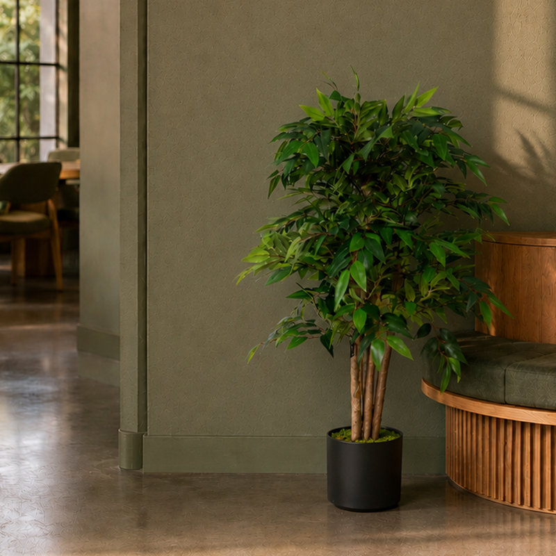 90cm Faux Ficus Tree in Pot Liner