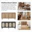 Buffet en rotin de 63 po avec tablettes réglables Emily Farmhouse-103201863