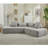 Gray L - Shaped Sectional Sofa, Comfortable Corner Couch For Living Room-390294805