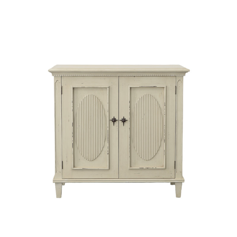Armoire d'appoint en bois massif 2 portes Biyank