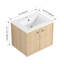 Meuble-lavabo de salle de bain 24 po, contreplaqué de chêne, lavabo en céramique, 2 portes à fermeture douce, armoire Charisma 24 po avec évier Modern American, élégance