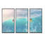 Surfers on A Bright Sunny Ocean Wave - Ensemble de 3 reproductions encadrées sur toile-2090849034-2090849269