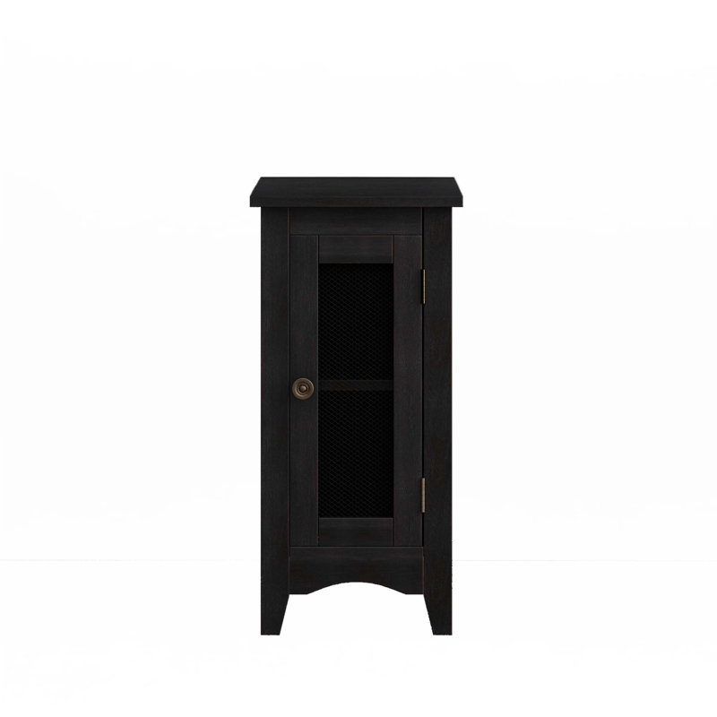 Rectangle Narrow Accent Side Table, Black