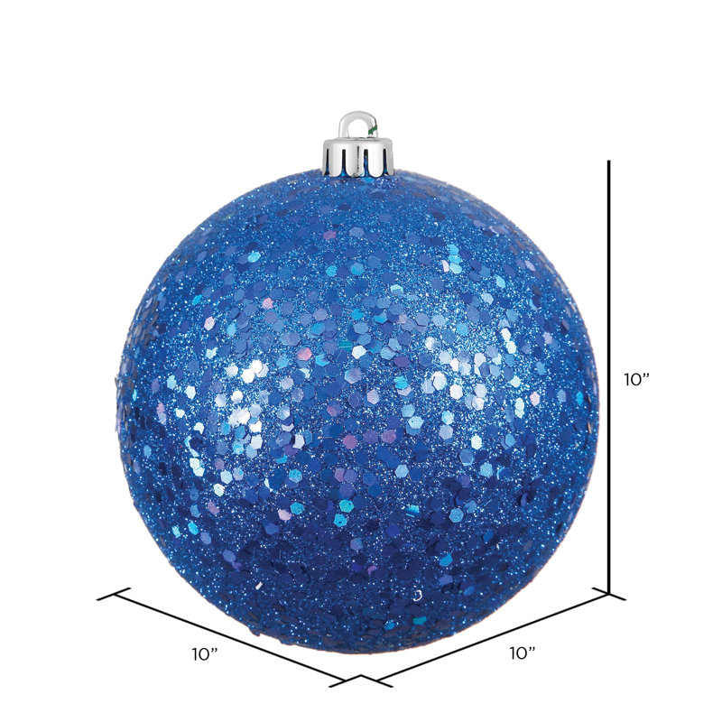 Décoration de boule décorative des Fêtes, 10", Paillette bleue