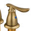 Double Handle Bathroom Sink Faucet with Drainer-154656674