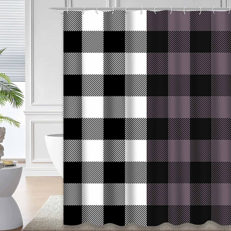 Rideau de douche Gingham, L 72 po x l 84 po