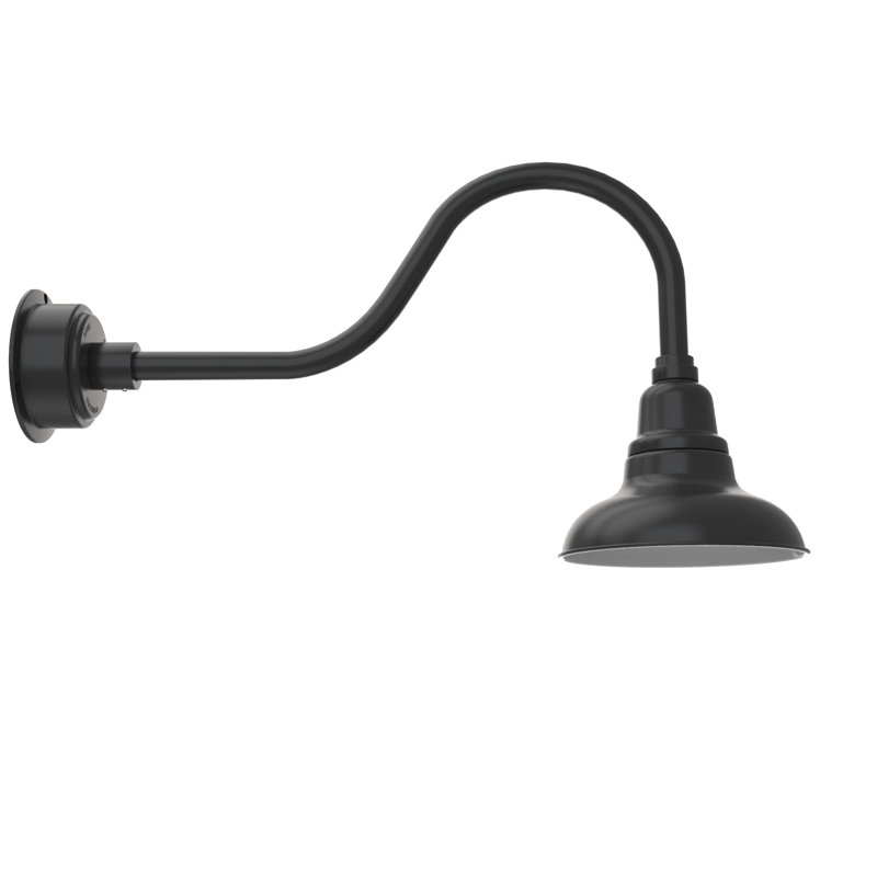 Luminaire de grange d’extérieur à del Idella, Noir mat, H 16 po x l 8 po x P 32 po