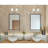 2-Light Polished Nickel Bath Vanity Light with Etched Glass Shades-238427282