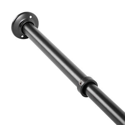Utopia Alley Rustproof Wall Mounted L-Shaped Corner Rod | Vertical Ceiling Support Bar for Shower Curtain Rod, Includes Flange and Eyeloop, Ideal for Connecting Shower Rod