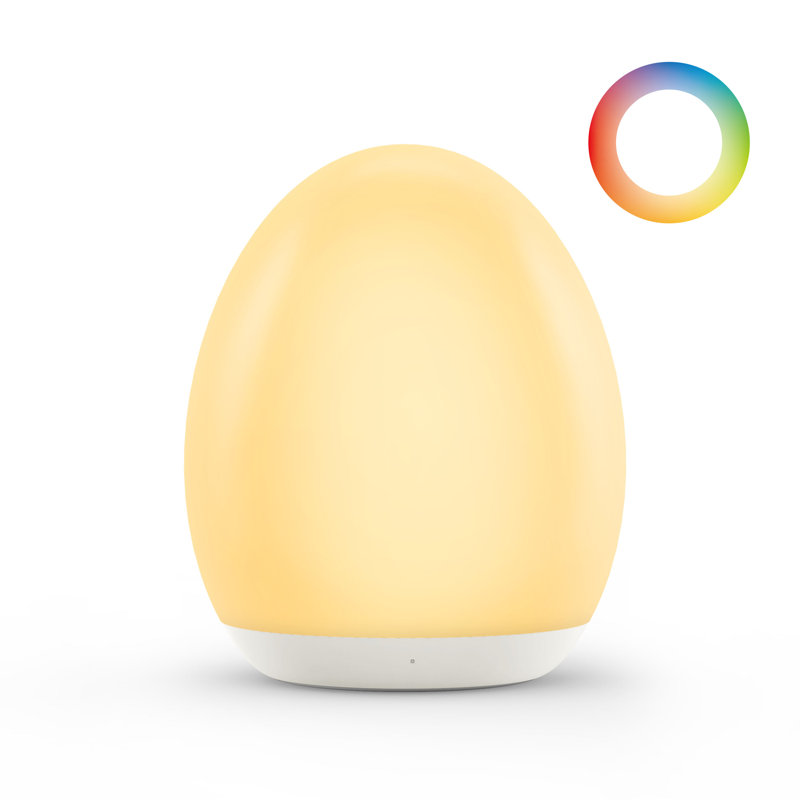  Veilleuse pour enfants, veilleuse pour bébé avec fonction de changement et de gradation de 7 couleurs, veilleuse rechargeable avec minuterie 1 heure et commande tactile, jusqu'à 100 heures