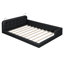 Grand lit plateforme tapissier avec 2 lampes de lecture-816403516