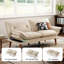 Canapé-lit futon convertible capitonné 66 po Serta-872957978