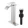 Single Handle Single Hole Waterfall Bathroom Sink Faucet with Deck Plate and Pop-Up Drain Assembly