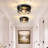 1-Pack Industrial Squre Black Metal 2-Light Flush Mount Ceiling Light (Bulb Not Include)