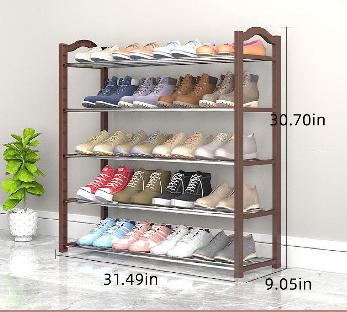 10 Tier 20 Pairs Shoe Rack Rebrilliant