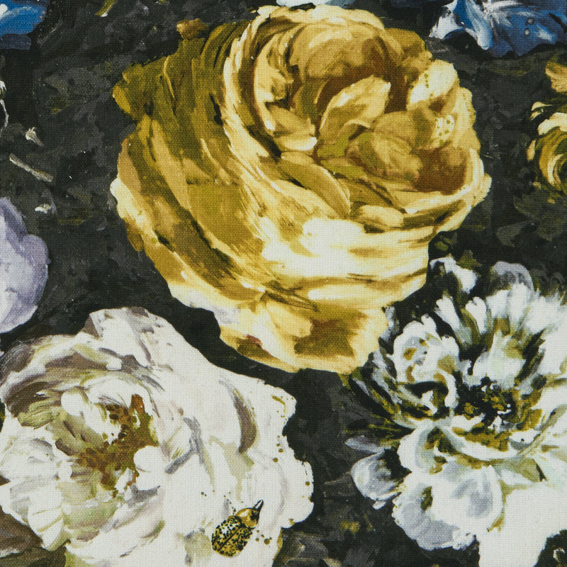 Botanica Floretta Fabric, Mineral/Charcoal