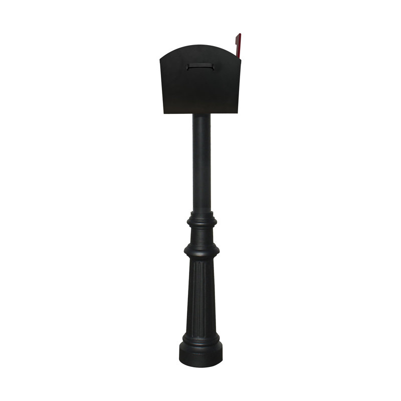 Winfield Whitney Single Mailbox With Handford Post And Fluted Base