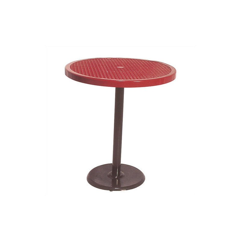 Franco Steel Bistro Table, Black/Red