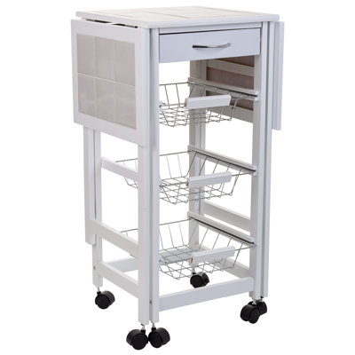 Laquia Wood Kitchen Cart