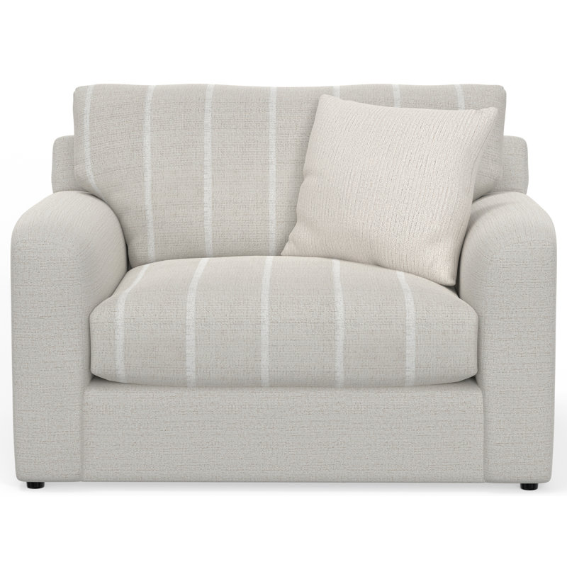 Fauteuil Mialyn, Polyester crème / brun clair