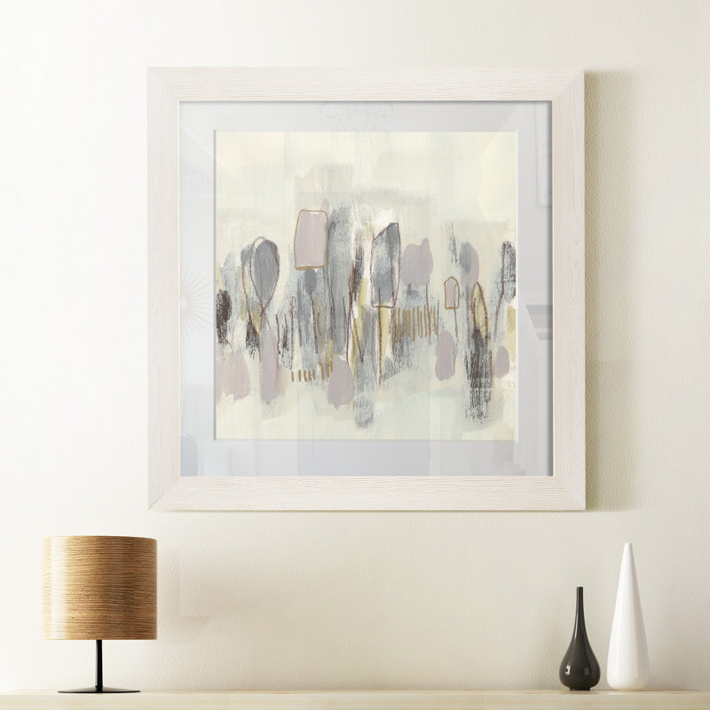 Formes neutres I-impression sur papier, H 21 po x l 21 po x P 1 po, Cadre blanc