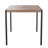 Saville Black Steel Framed 30" x 48" Faux Teak Patio Table-Tan 9FT Patio Umbrella-Base-531071360
