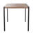 Saville Black Steel Framed 30" x 48" Faux Teak Patio Table-Tan 9FT Patio Umbrella-Base-531071362