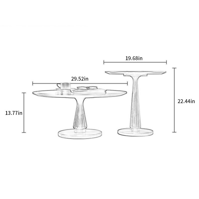 Retro tea simple round coffee table