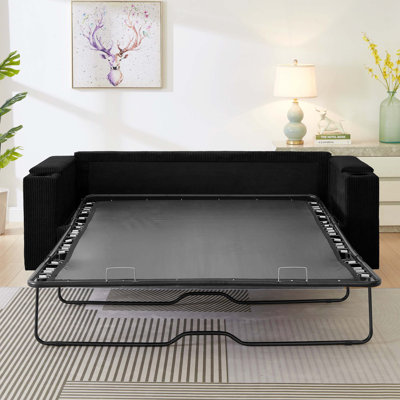 Grand canapé-lit 81 po 2 en 1 de 81 po, grand canapé-lit gigogne avec matelas pour canapé, salon, appartement et petits espaces