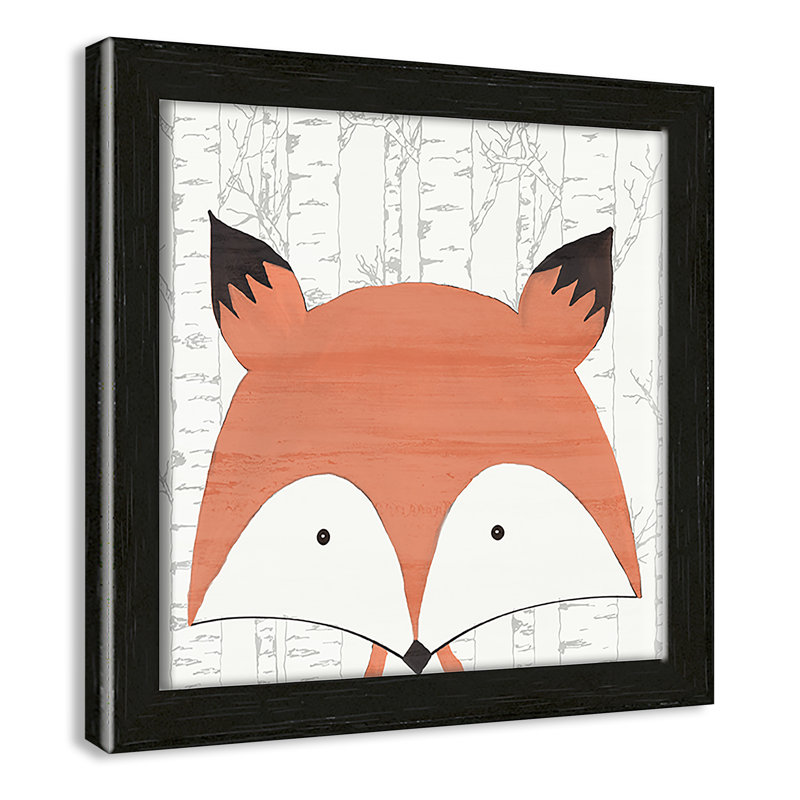 Art encadré juvénile, 8" H x 8" W x 1.18" D, Cadre boîte à grain de bois noir