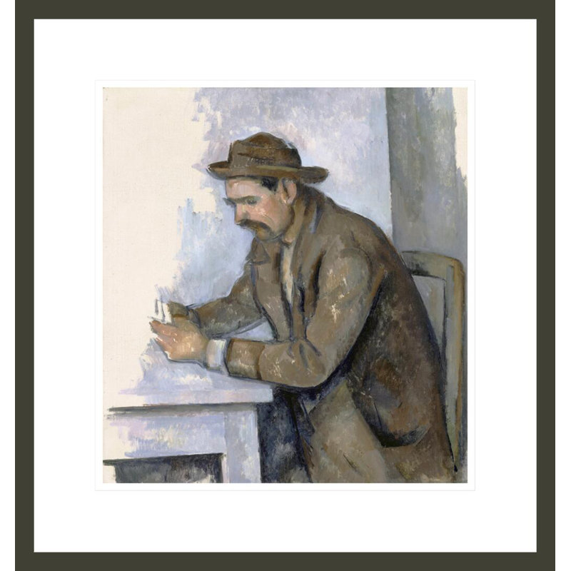 Le Joueur de Cartes par Paul Cézanne, H 18,75 po x l 17,75 po