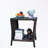 Square shape Coffee Table with tempered glass and shelf