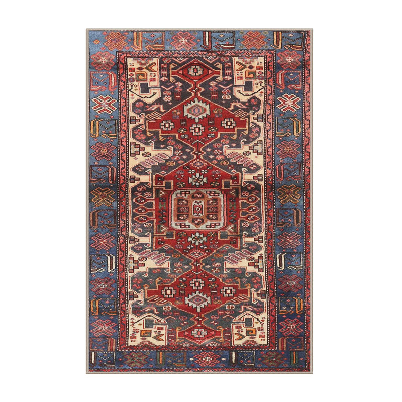 Tapis oriental rouge / brun / bleu, Rectangle 8 pi x 10 pi