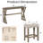 4-Piece Farmhouse Counter Height Dining Set with Upholstered Stools for Small Spaces-871972736