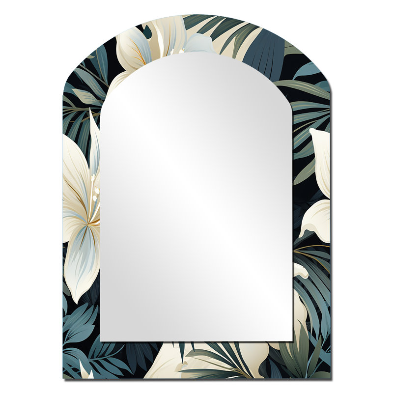 Motif botanique beige et gris Jungle, 34 po x 25 po