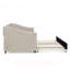 Lit de jour simple avec chargement USB, lit escamotable extensible et dossier capitonné élégant-1114328662