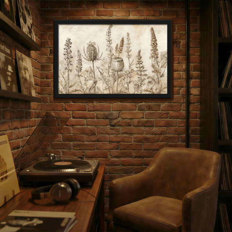 «Plants & Flowers», botanique, fleurs sauvages, croquis de jardin, reproduction d'art, H 20 po x l 30 po
