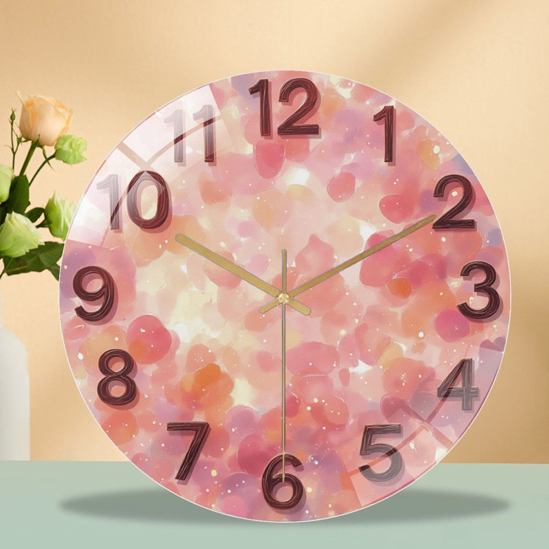 Horloge murale horloge murale en verre 12 po