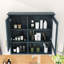 Armoire à pharmacie murale avec tablettes réglables, miroir haute définition et portes à fermeture douce-414380230