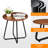 Patio Steel Side Table Woodgrain