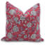 Block Print Throw Pillow Cover, 24 Thick Linen Decorative Cushion Cover-1006232463